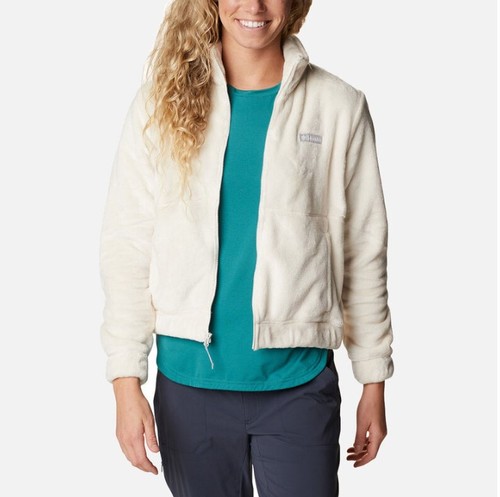 מעיל פליז לנשים Fireside Full Zip Chalk