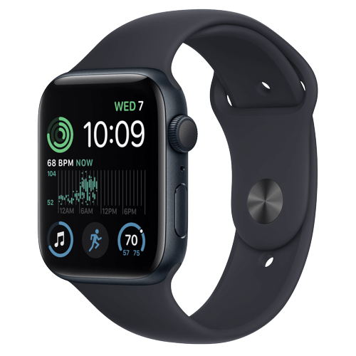 שעון Apple Watch SE 2022 MNK03HB/A GPS 44mm שחור