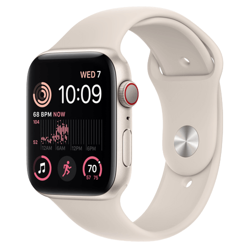 שעון Apple Watch SE 2022 MNPT3HB/A GPS + Cellular 44mm לבן