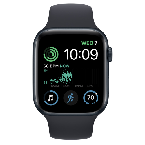 שעון Apple Watch SE 2022 MNPY3HB/A GPS + Cellular 44mm שחור