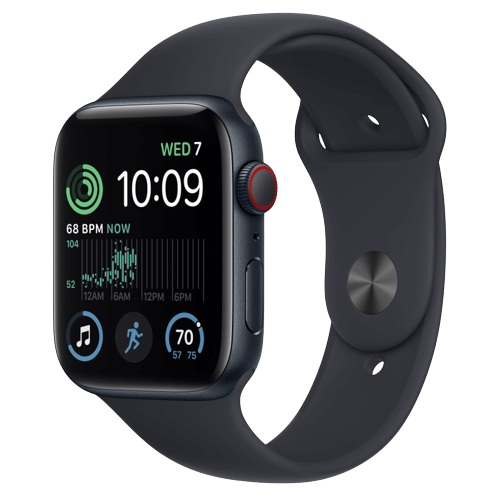 שעון Apple Watch SE 2022 MNPY3HB/A GPS + Cellular 44mm שחור