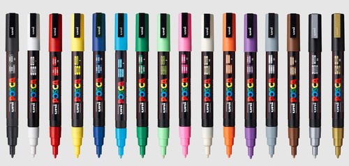 טוש אקרילי פוסקה POSCA PC- 3M (מגוון צבעים)