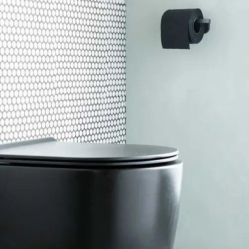 מתקן נייר טואלט Brabantia - אפור כהה MIndSet (קידוח) מתוך קולקציית מתקנים לנייר טואלט (שילוב בחדר הרחצה) - עשוי מחומרים עמידים בפני לחות וחלודה ל