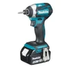 מברגה אימפקט נטענת בראשלס + 2 סוללות 4Ah - מקיטה Makita - דגם DTD154RME BL 18V
