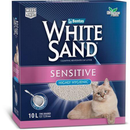 חול וויט סנד 10 ליטר בקרטון  WHITE SAND SENSITIVE 