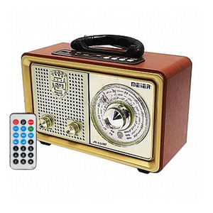 רדיו בעיצוב רטרו בלוטוס עם שלט Meier Audio M110BT