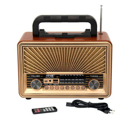 רדיו בעיצוב רטרו בלוטוס עם שלט NNS Radio Retro Style NS2073BT