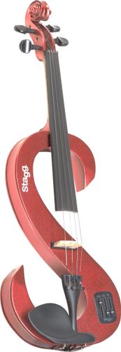 כינור חשמלי אדום Stagg EVN 4/4 MRD