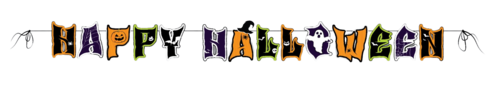 שרשרת תלייה האלווין דגם Happy Halloween