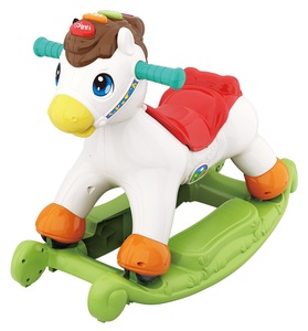 סוס רכיבה ונדנדה 2 ב- 1 Rocking & Riding Pony עם אורות וצלילים