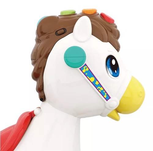 סוס רכיבה ונדנדה 2 ב- 1 Rocking & Riding Pony עם אורות וצלילים