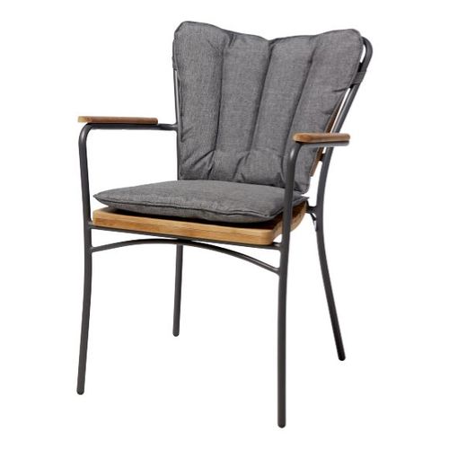  כיסא עץ טיק מסגרת אלומיניום כהה Ellen chair