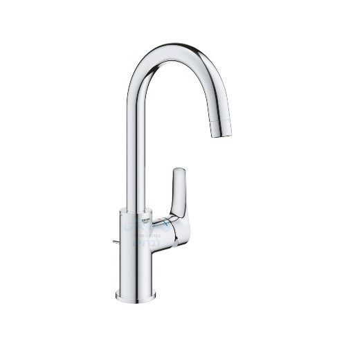 23537003 GROHE | ברז ברבור ניצב לכיור רחצה EUROSMART | פיה קשתית | כרום ניקל יורוסמארט גרואה.