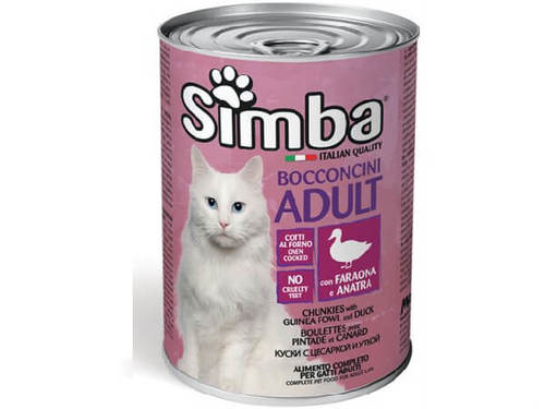 סימבה שימור לחתול פניניות ברווז 400 גרם - Simba