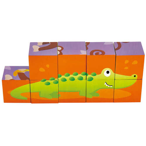 פאזל 9 קוביות חיות הג'ונגל - HAPE