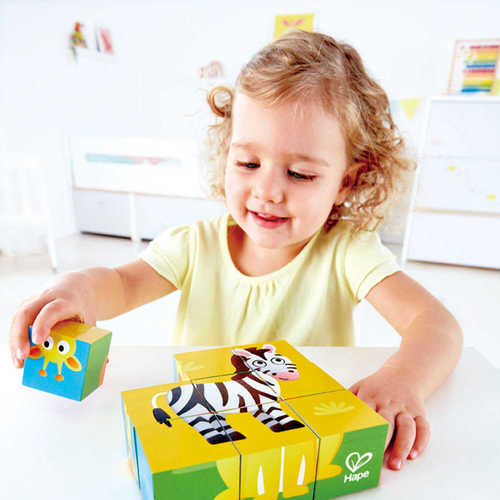 פאזל 9 קוביות חיות הג'ונגל - HAPE