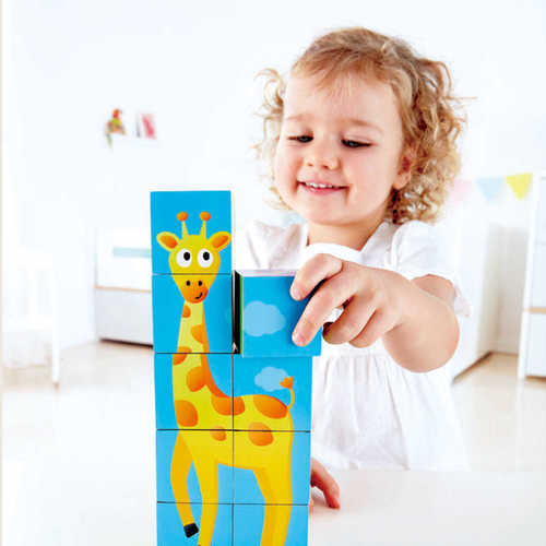 פאזל 9 קוביות חיות הג'ונגל - HAPE