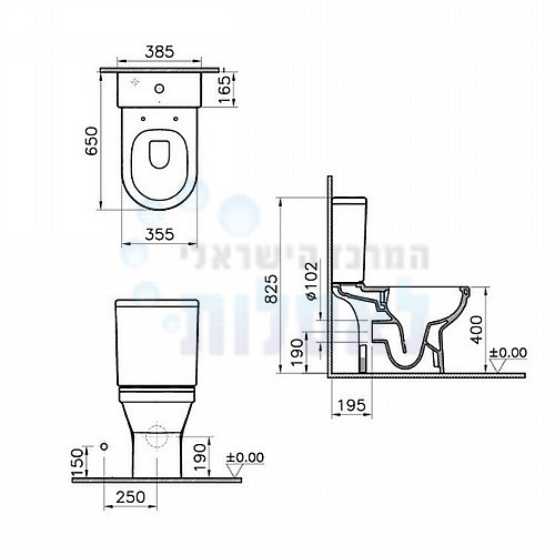 סט מונובלוק ויטרה RimEx S50 קומפלט | דו-כמותי | לבן VITRA.