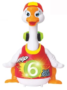 אווז מנגן ורוקד מוזיקת היפ הופ - אדום