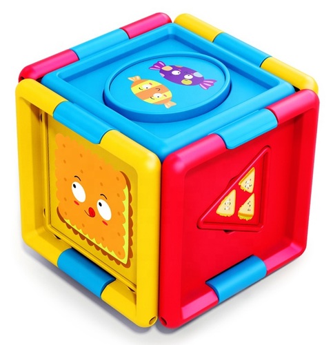 קובייה לוגית חכמה ללימוד מספרים, צבעים, מאכלים וצורות
