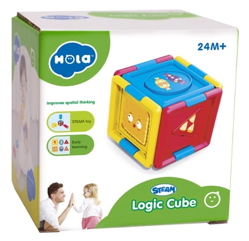 קובייה לוגית חכמה ללימוד מספרים, צבעים, מאכלים וצורות