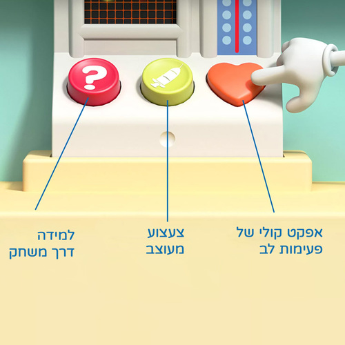אמבולנס משחק אינטראקטיבי נפתח עם 7 אביזרי משחק, אורות ואפקטים קוליים