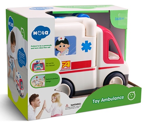 אמבולנס משחק אינטראקטיבי נפתח עם 7 אביזרי משחק, אורות ואפקטים קוליים