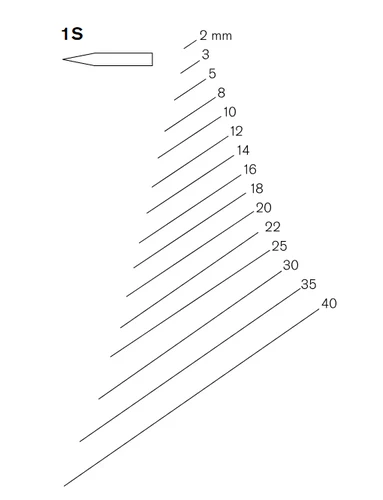 מפסלת ישרה אלכסונית דו צדדי 1S/8 מ