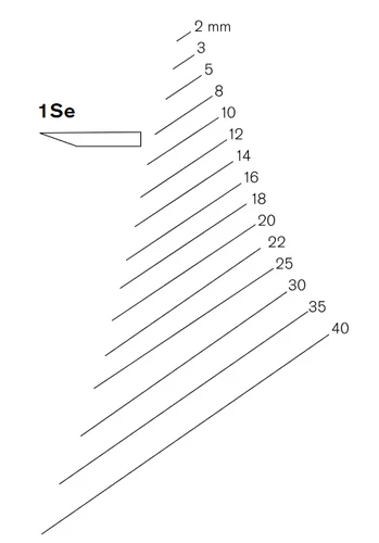 מפסלת ישרה אלכסונית חד צדדי 1Se/8 מ