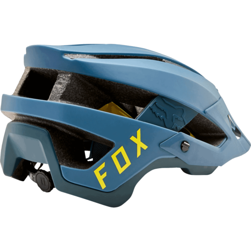 קסדת אופניים כחול לוגו צהוב - FLUX HELMET 