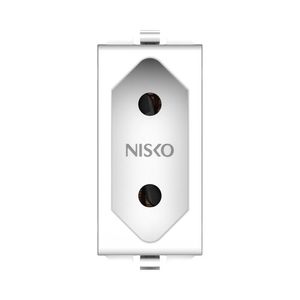 שקע דו פיני 1 מודול לבן ניסקו סוויץ' Nisko