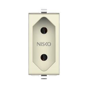 שקע דו פיני 1 מודול קרם ניסקו סוויץ' Nisko