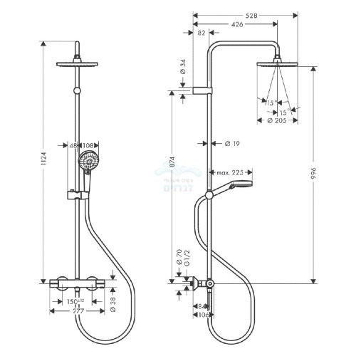 26276000 HANSGROHE | הנסגרואה 26276000 ורניס הנס גרואה.
