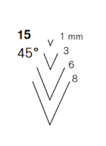 מפסלת ישרה בצורת V - דגם  Pfeil 15/8