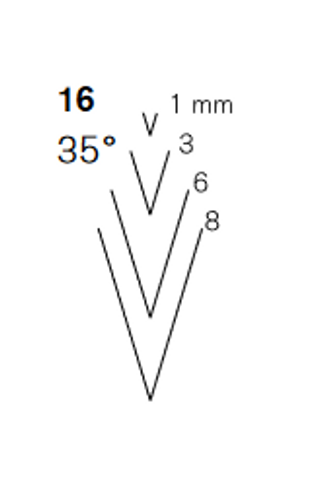 מפסלת ישרה בצורת V - דגם  Pfeil 16/1