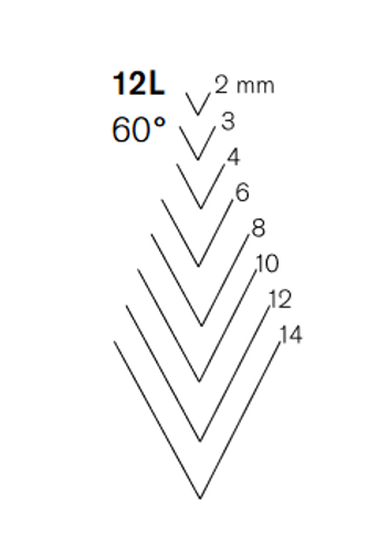 מפסלת ארוכה מכופפת V - דגם  Pfeil 12L/6