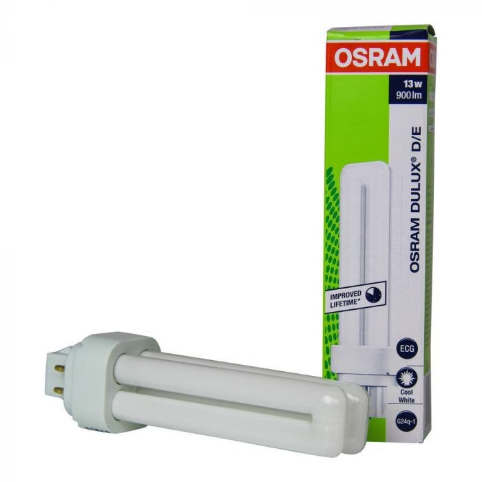 נורה 4 פינים PL דולוקס מבית אוסרם OSRAM 13W DULUX D/E