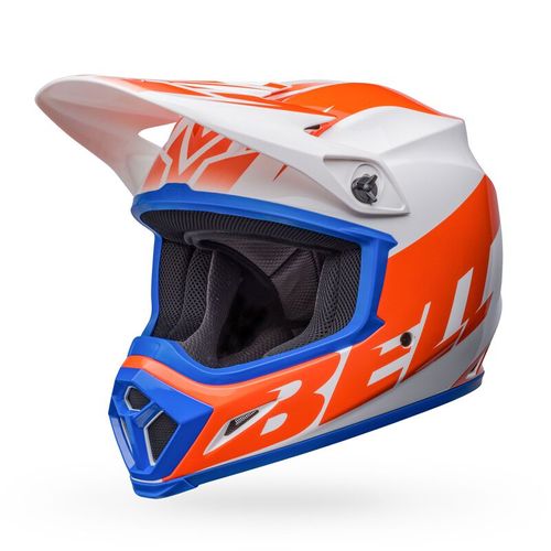 קסדה לאופנוע BELL MX-9 DISRUPT GLOSS WHITE ORANGE 2022