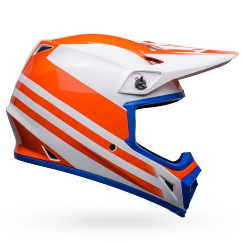 קסדה לאופנוע BELL MX-9 DISRUPT GLOSS WHITE ORANGE 2022