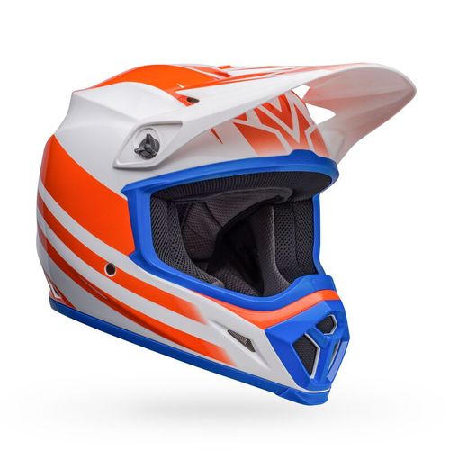 קסדה לאופנוע BELL MX-9 DISRUPT GLOSS WHITE ORANGE 2022