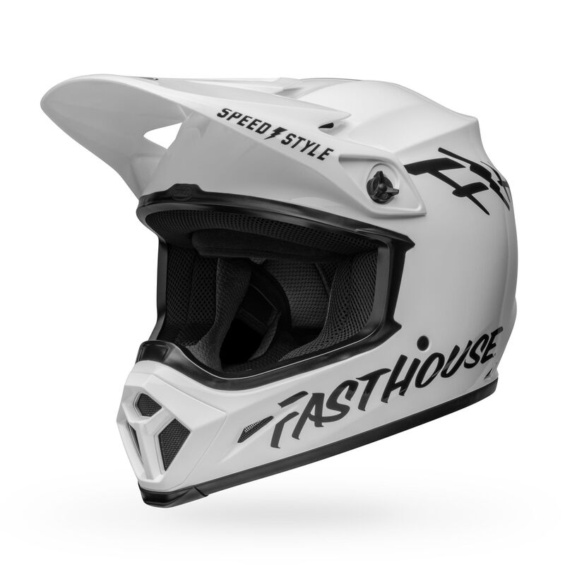 קסדה לאופנוע BELL MX-9 FASTHOUSE GLOSS WHITE BLACK 2022