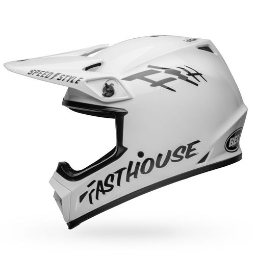 קסדה לאופנוע BELL MX-9 FASTHOUSE GLOSS WHITE BLACK 2022