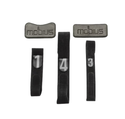 סט רצועות לתומך ברך MOBIUS X8 צבע אפור\שחור