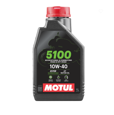 שמן מנוע מוטול למנועי 4 פעימות בנפח 1 ליטר – MOTUL 5100 4T 10W40