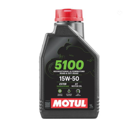 שמן מנוע מוטול למנועי 4 פעימות בנפח 1 ליטר – MOTUL 5100 4T 15W50