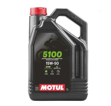 שמן מנוע מוטול למנועי 4 פעימות בנפח 4 ליטר – MOTUL 5100 4T 15W50