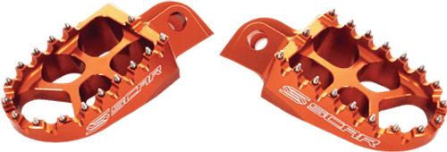 SCAR EVOLUTION FOOTPGES   רגליות רוכב  כתומות סקאר לאופנועי קטמ ממודל 1998-2016 S5510OR