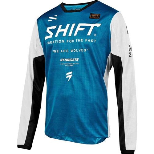 SHIFT WHITE LABEL SYNDICATE חולצה כחול לבן
