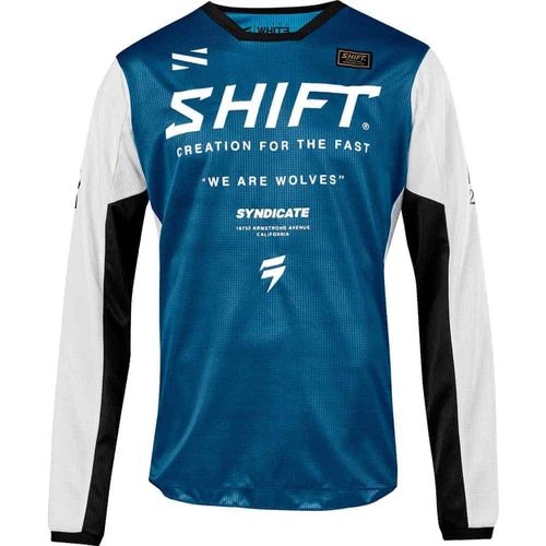 SHIFT WHITE LABEL SYNDICATE חולצה כחול לבן