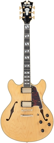 גיטרה חשמלית 1/4 נפח כולל ארגז D'Angelico DELUXE DC (with Stopbar Tailpiece) SATIN HONEY